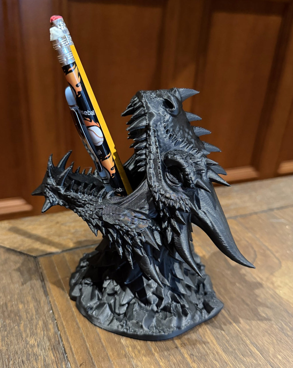 Dragon Pen Holder - 3D Printed Fantasy Desk Organizer