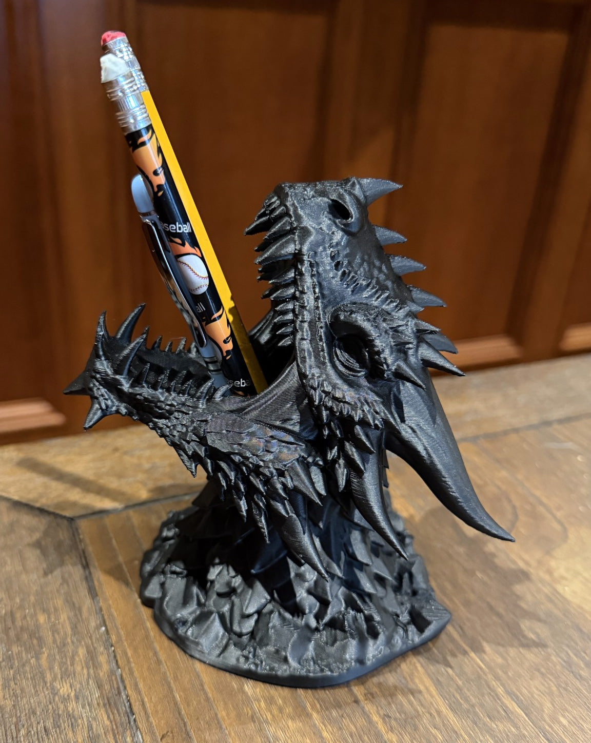 Dragon Pen Holder - 3D Printed Fantasy Desk Organizer