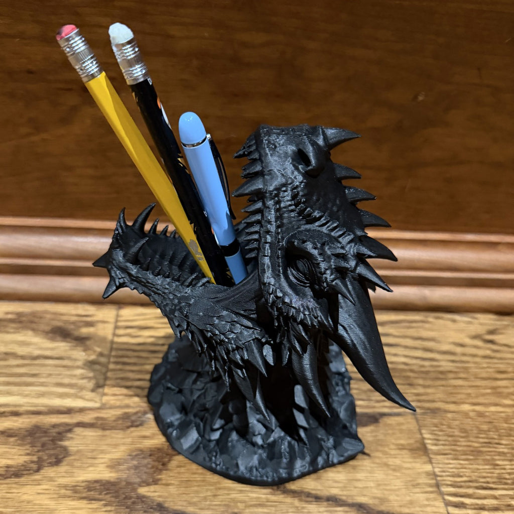 Dragon Pen Holder - 3D Printed Fantasy Desk Organizer