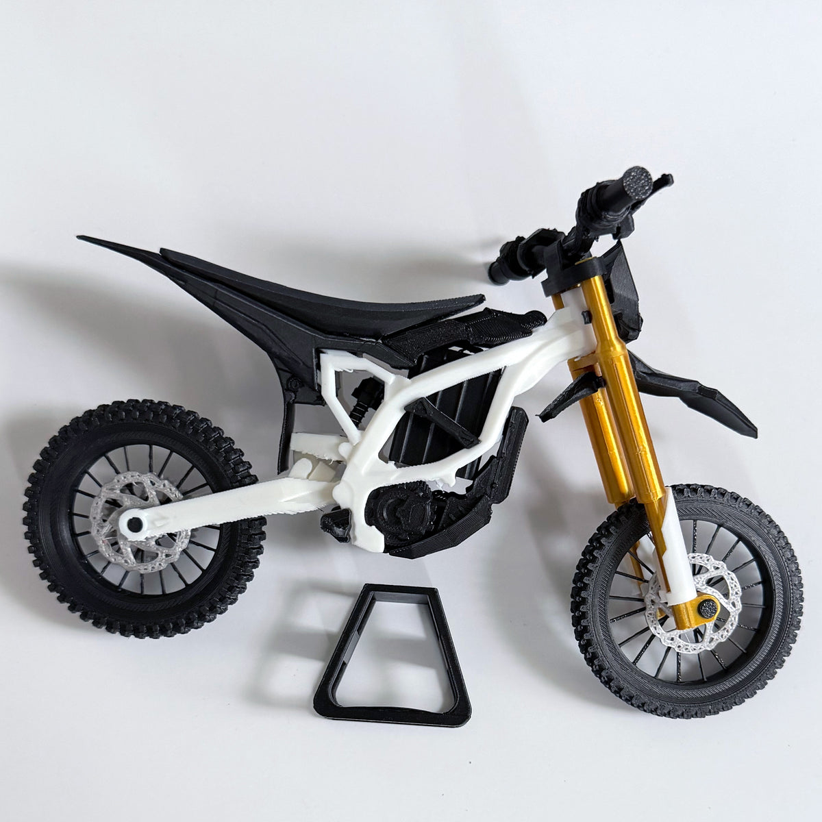 3D Printed Surron Ultra Bee Electric Dirt Bike Model | Working Suspension, Display Stand