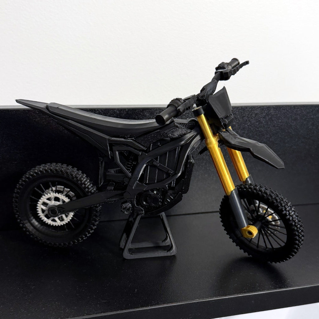 3D Printed Surron Ultra Bee Electric Dirt Bike Model | Working Suspension, Display Stand