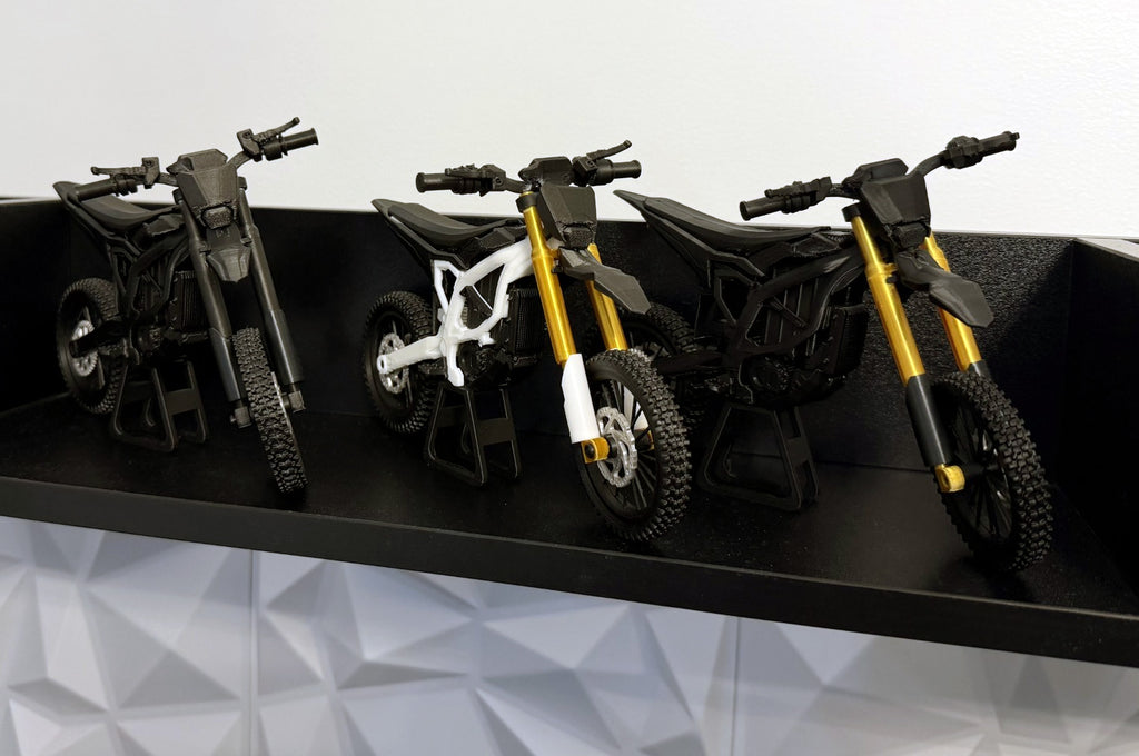 3D Printed Surron Ultra Bee Electric Dirt Bike Model | Working Suspension, Display Stand